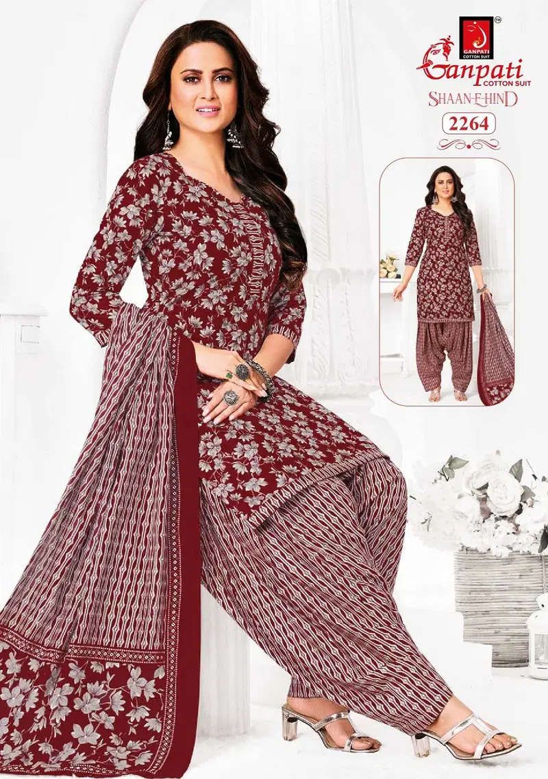Shaan E Hind Patiyala Vol 11 By Ganpati Cotton Kurti With Bottom Dupatta Wholesale Online